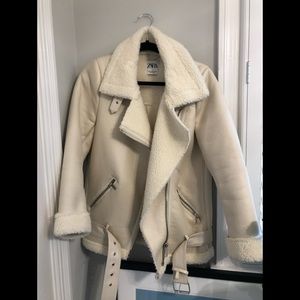 Zara oversized moto jacket